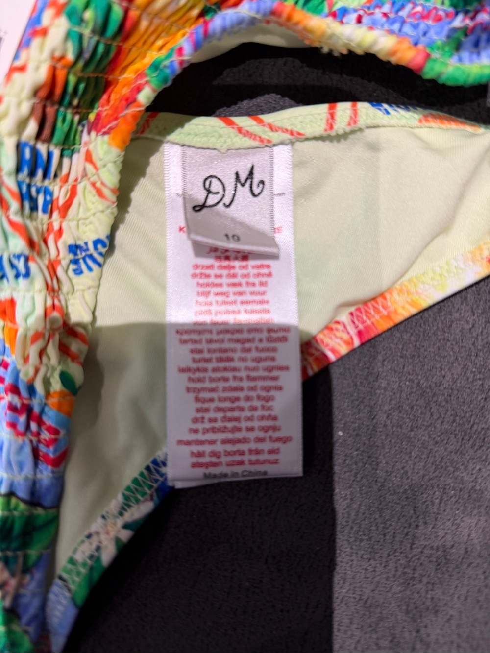 Anthropologie Green Ribbed Crop Top & Multicolor Print Bikini Bottoms - Picture 4 of 7